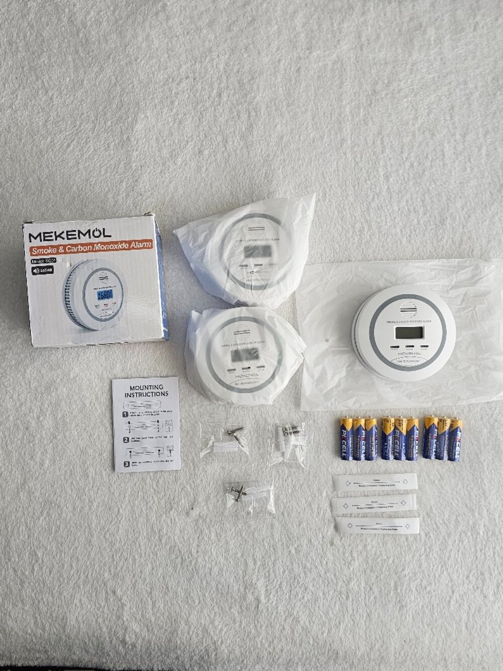 Three Smoke & Carbon Monoxide Alarm Detectors